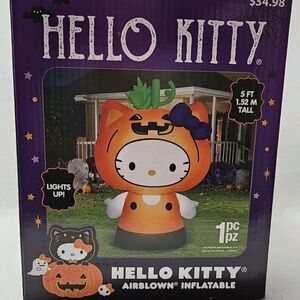 Hello Kitty Halloween Inflatable - Orange and Green